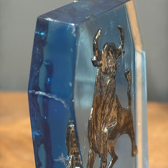 Vintage 50’s 60’s 70’s lucite tap beer handle pulls blue lucite bull ruppert top - Picture 5 of 10